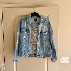 Wild Fable Light Blue Distressed Jean Jacket